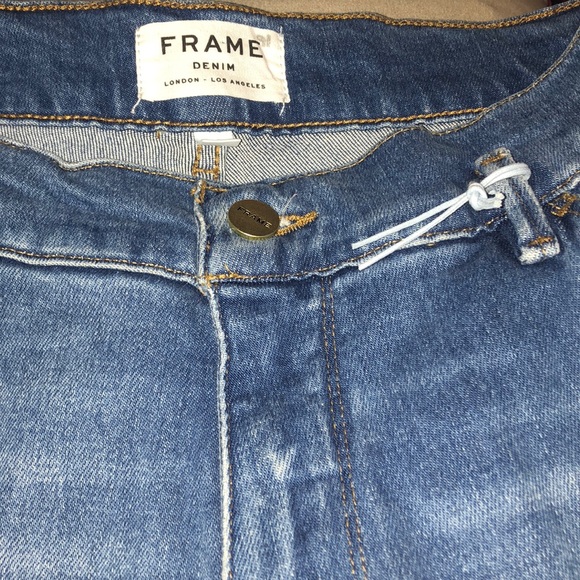 Frame Le Slender Straight Leg Jeans trouser-like silhouette stretch Size 30 NWOT - Picture 9 of 10
